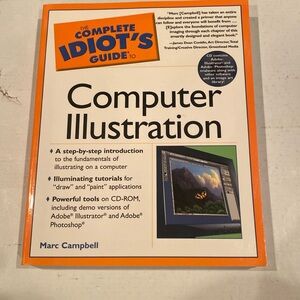 NWT “The Complete Idiot’s Guide to Computer Illustration,” Softcover with CD
